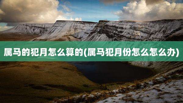 属马的犯月怎么算的(属马犯月份怎么怎么办)