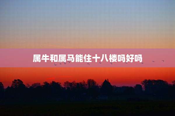 属牛和属马能住十八楼吗好吗