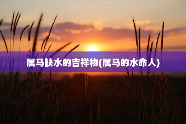 属马缺水的吉祥物(属马的水命人)