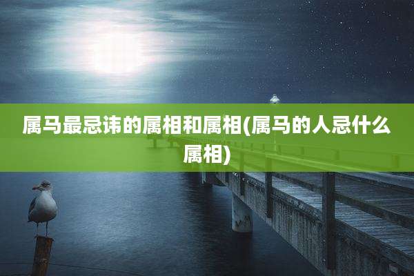 属马最忌讳的属相和属相(属马的人忌什么属相)