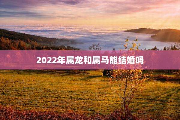 2022年属龙和属马能结婚吗