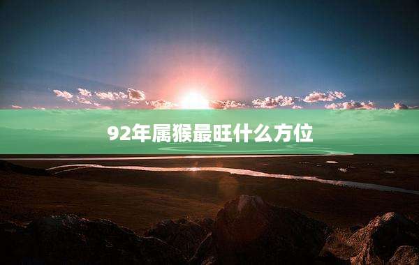 92年属猴最旺什么方位
