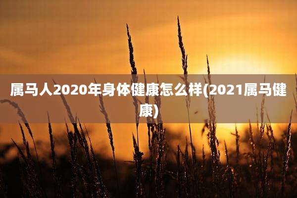 属马人2020年身体健康怎么样(2021属马健康)