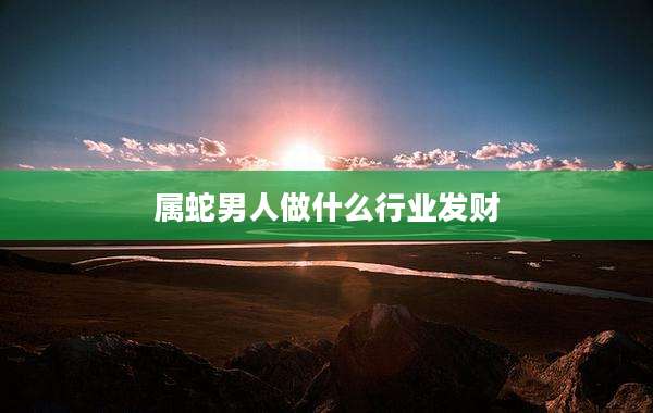 属蛇男人做什么行业发财