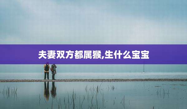 夫妻双方都属猴,生什么宝宝