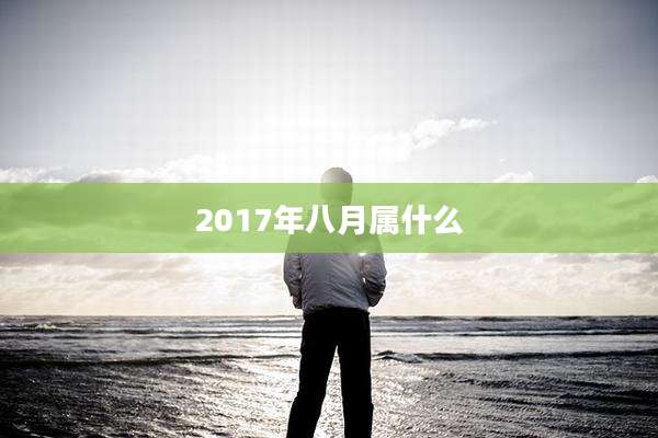2017年八月属什么