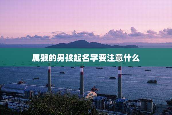 属猴的男孩起名字要注意什么