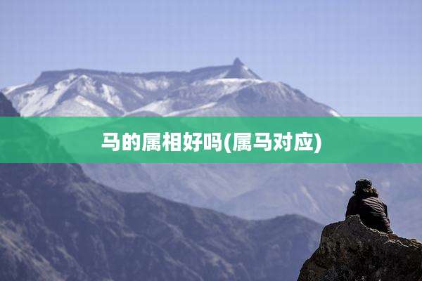 马的属相好吗(属马对应)