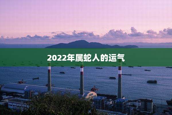 2022年属蛇人的运气