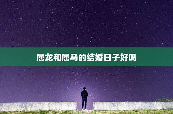 属龙和属马的结婚日子好吗