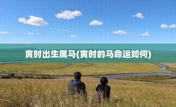 寅时出生属马(寅时的马命运如何)