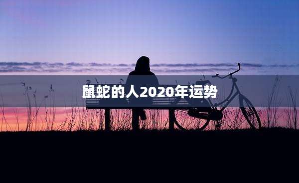 鼠蛇的人2020年运势