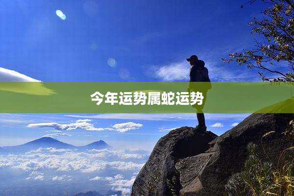 今年运势属蛇运势