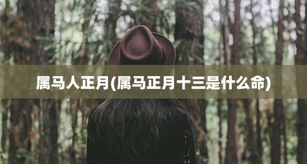 属马人正月(属马正月十三是什么命)