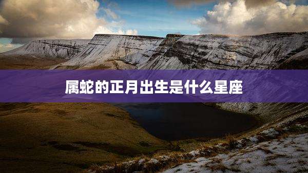 属蛇的正月出生是什么星座