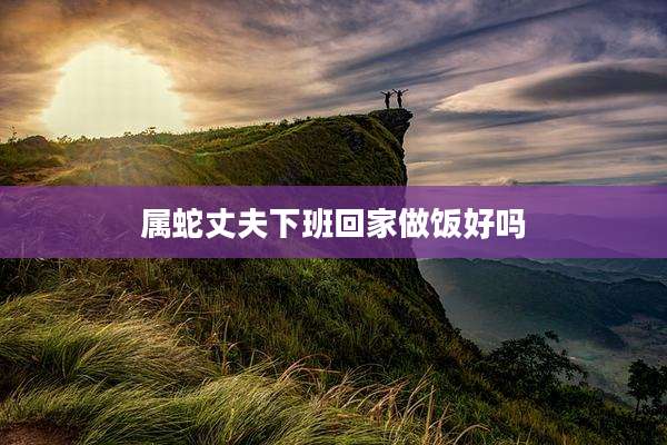 属蛇丈夫下班回家做饭好吗