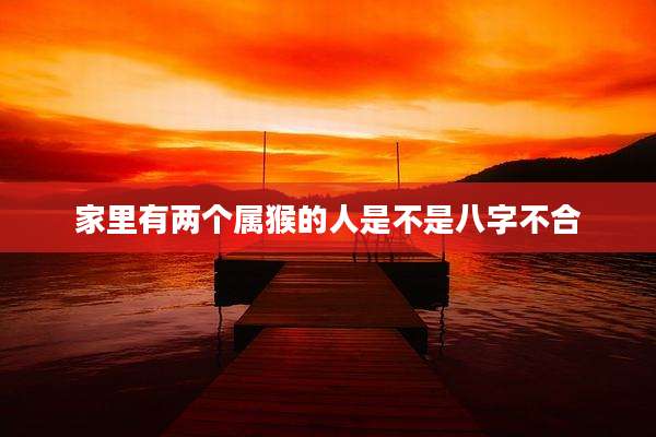 家里有两个属猴的人是不是八字不合