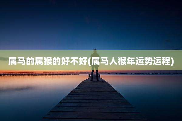 属马的属猴的好不好(属马人猴年运势运程)