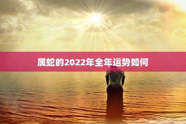 属蛇的2022年全年运势如何