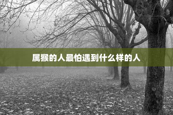 属猴的人最怕遇到什么样的人