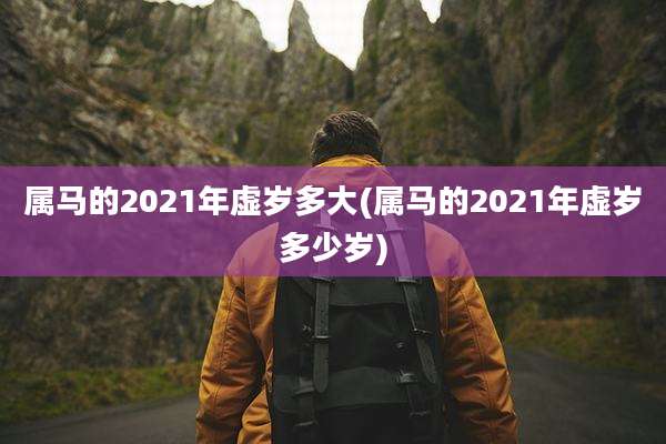 属马的2021年虚岁多大(属马的2021年虚岁多少岁)