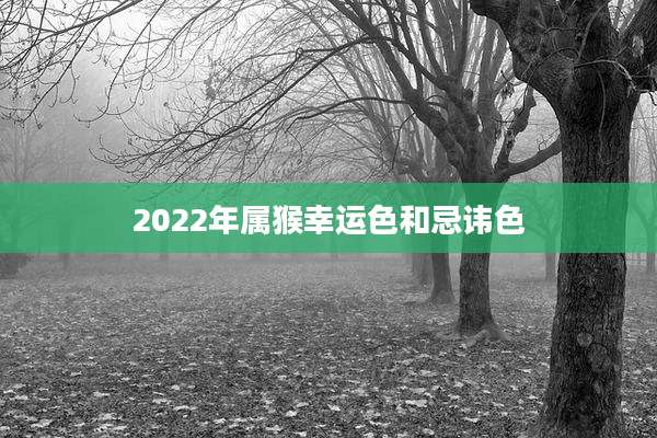 2022年属猴幸运色和忌讳色