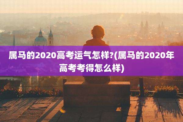 属马的2020高考运气怎样?(属马的2020年高考考得怎么样)