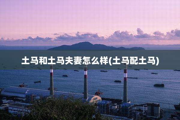 土马和土马夫妻怎么样(土马配土马)