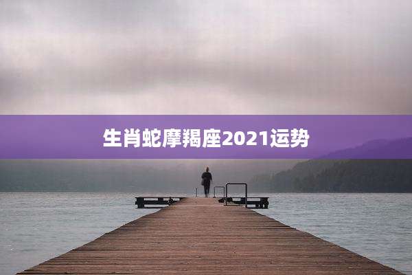生肖蛇摩羯座2021运势