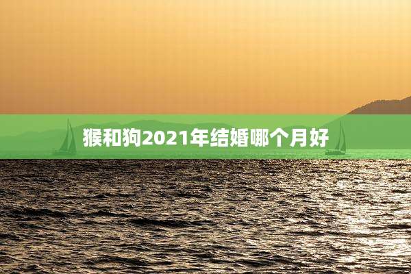 猴和狗2021年结婚哪个月好