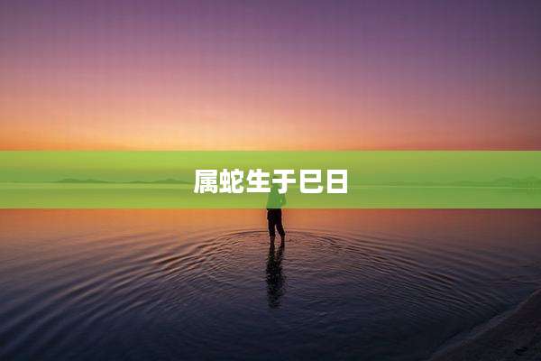 属蛇生于巳日