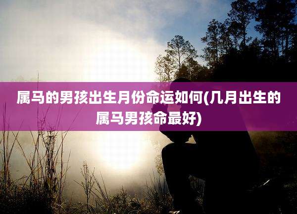 属马的男孩出生月份命运如何(几月出生的属马男孩命最好)