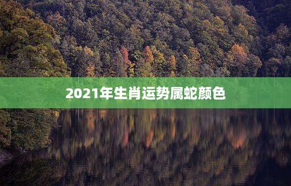 2021年生肖运势属蛇颜色