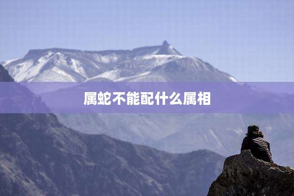 属蛇不能配什么属相