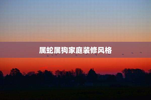 属蛇属狗家庭装修风格