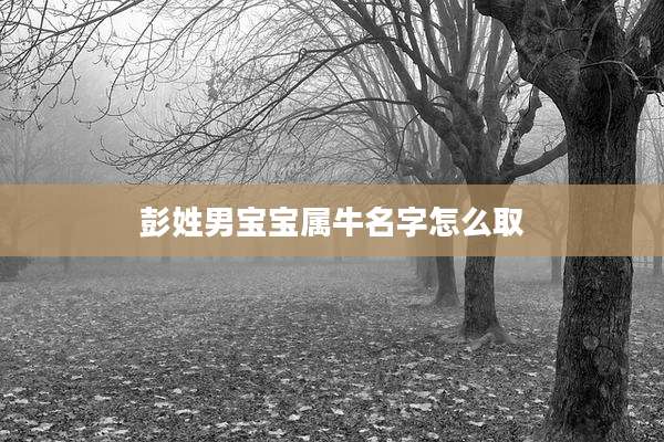 彭姓男宝宝属牛名字怎么取