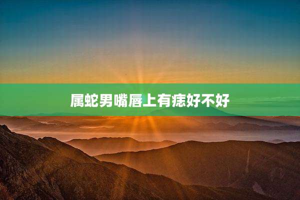 属蛇男嘴唇上有痣好不好