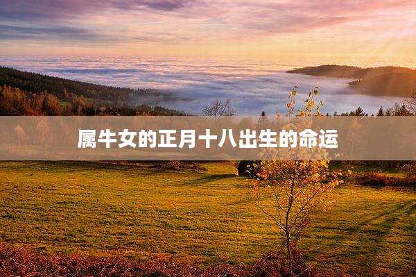 属牛女的正月十八出生的命运