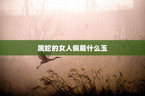 属蛇的女人佩戴什么玉