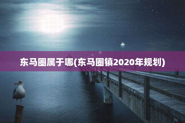 东马圈属于哪(东马圈镇2020年规划)