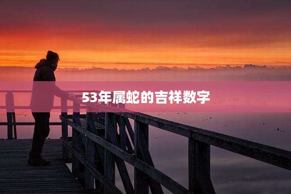 53年属蛇的吉祥数字