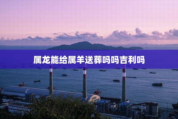 属龙能给属羊送葬吗吗吉利吗