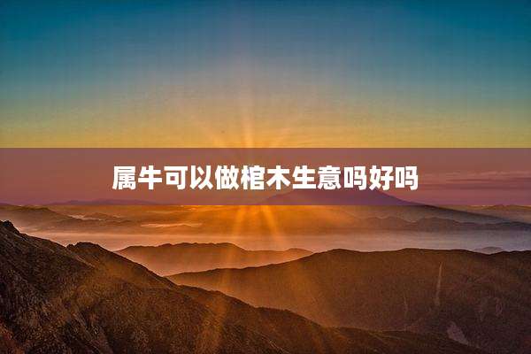 属牛可以做棺木生意吗好吗