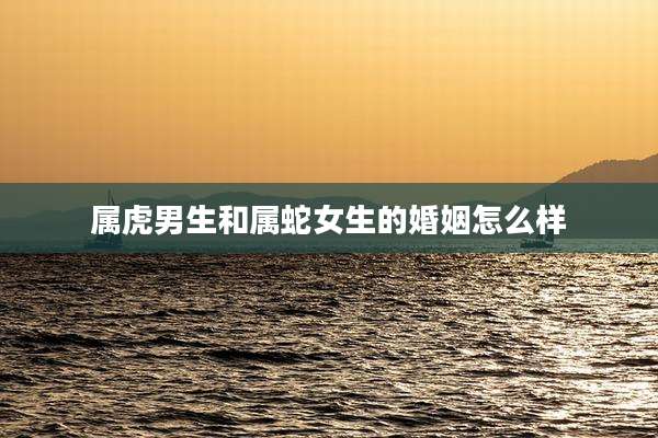 属虎男生和属蛇女生的婚姻怎么样