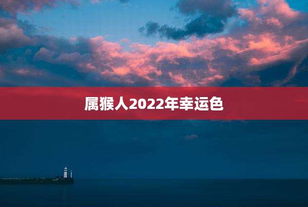 属猴人2022年幸运色