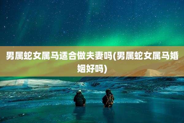 男属蛇女属马适合做夫妻吗(男属蛇女属马婚姻好吗)