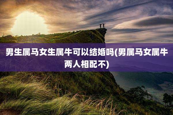 男生属马女生属牛可以结婚吗(男属马女属牛两人相配不)