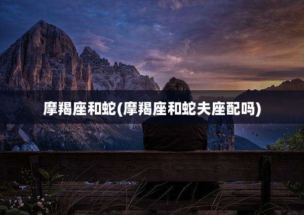 摩羯座和蛇(摩羯座和蛇夫座配吗)