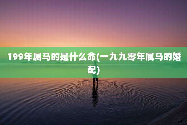 199年属马的是什么命(一九九零年属马的婚配)