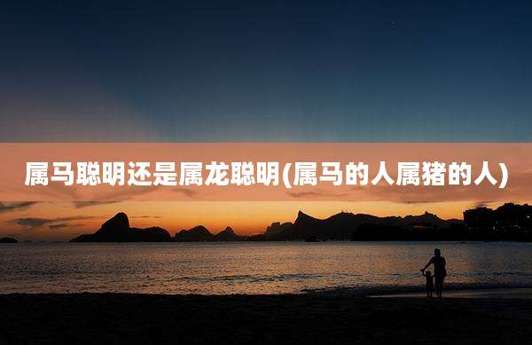 属马聪明还是属龙聪明(属马的人属猪的人)